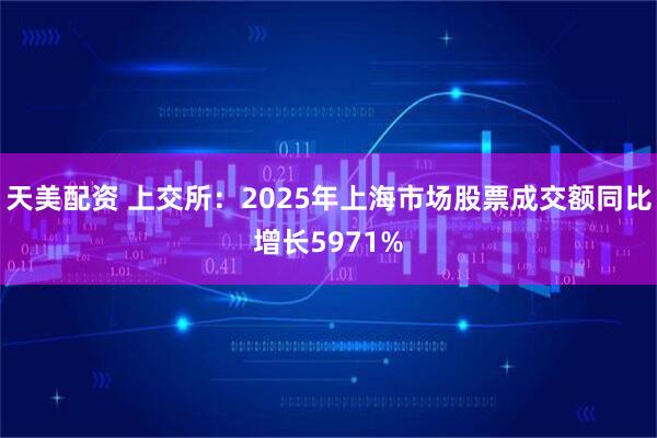 天美配资 上交所：2025年上海市场股票成交额同比增长5971%